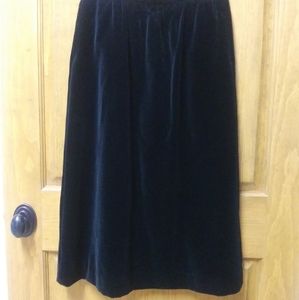 Classic Brooks Brothers Vintage Black Velvet Skirt